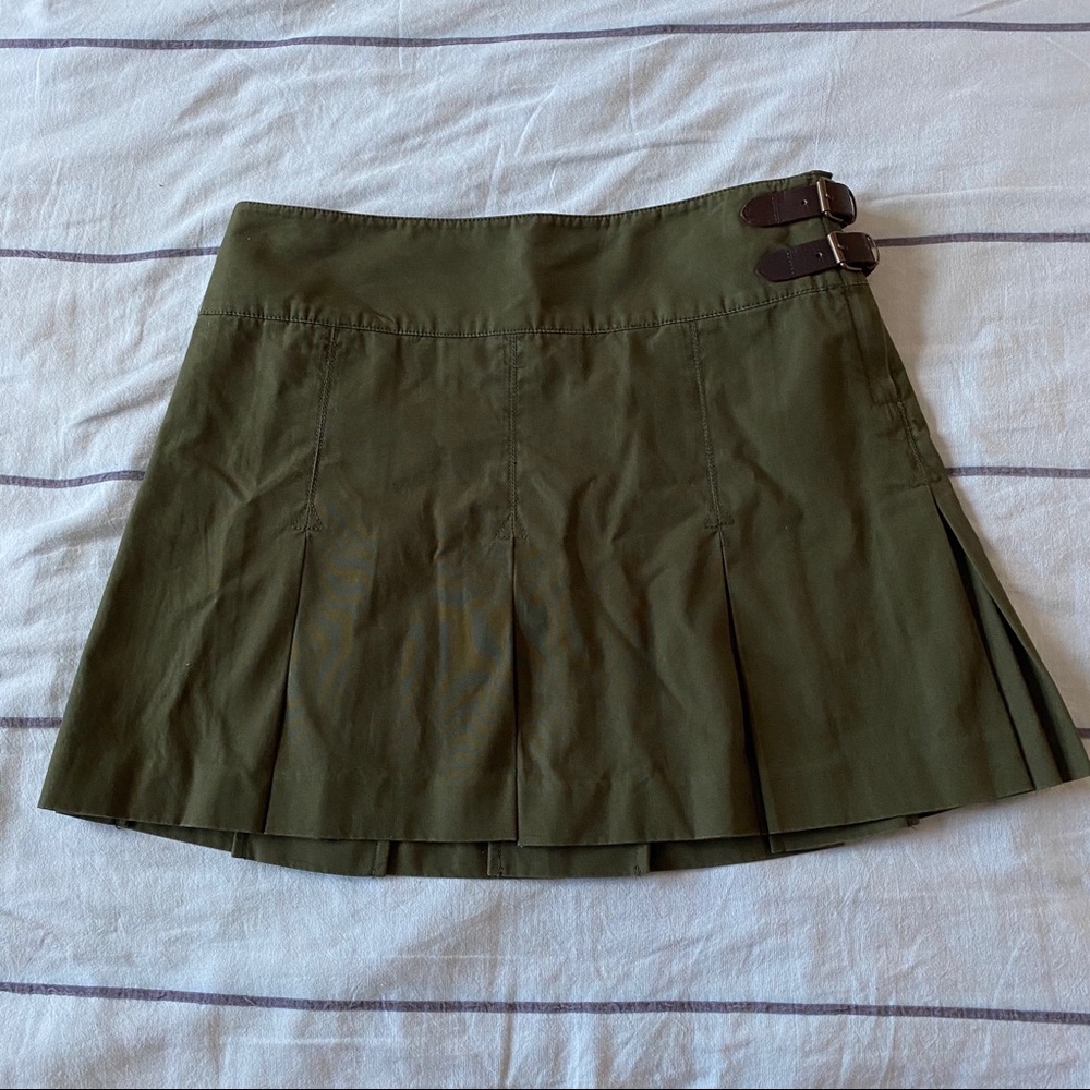 NWT Ralph Lauren Dark Green Pleated Skirt